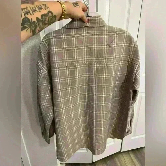 Plaid flannel 2 piece set bra top - Picture 3 of 3